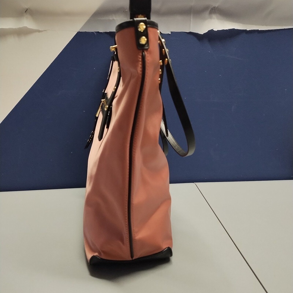 Michael Kors Large Leila Tote Purse Pink Black Nylon Leather Straps‎ 30S9LI1T3C - Picture 7 of 11